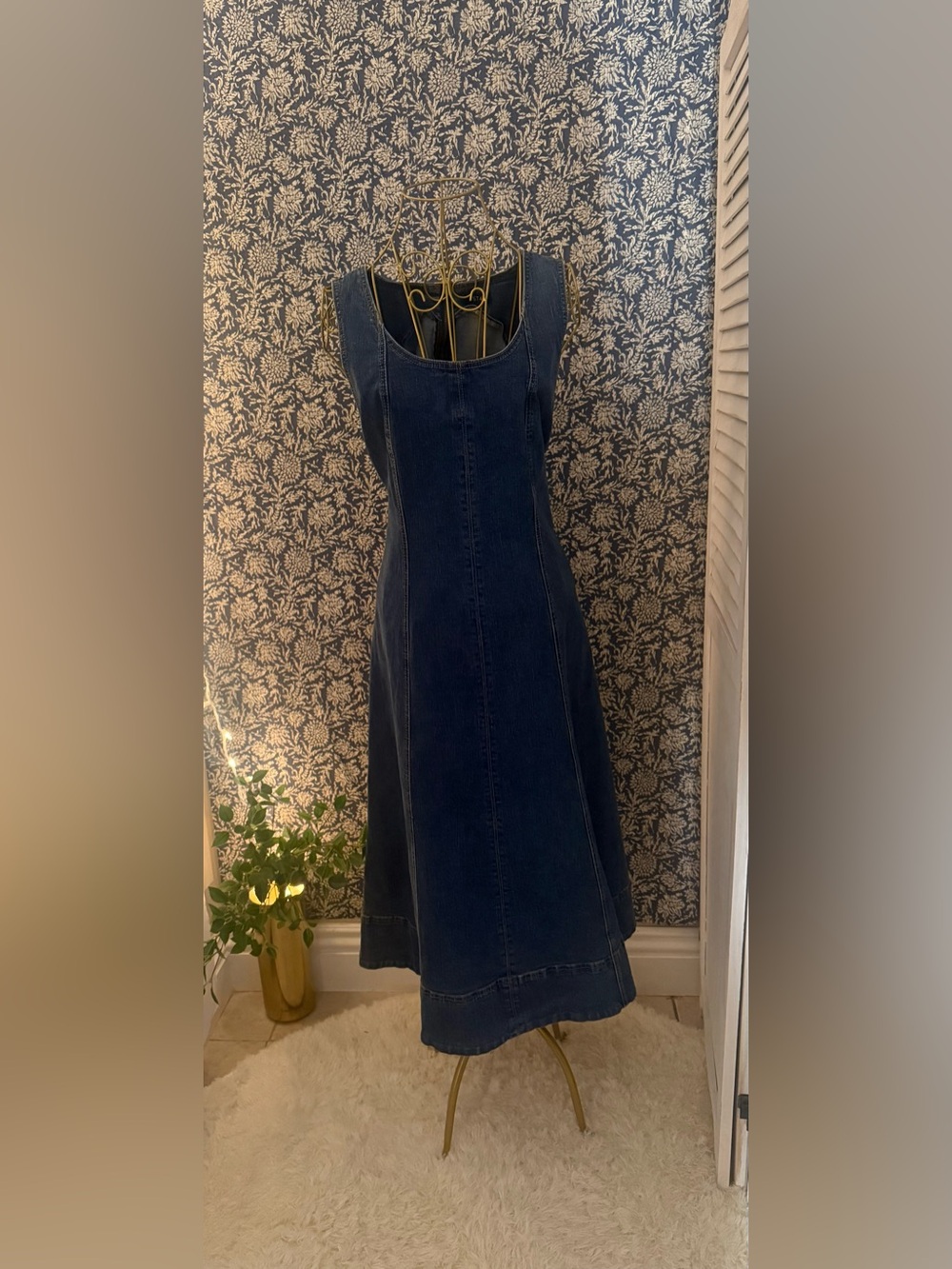 1. State Denim Dress + Tommy Hilfiger Wedge Sandals Bundle | Dress L + Shoes 6.5